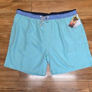 Burnside Size XL Quick Dry 5" Elastic Lined Swim Trunks NEW